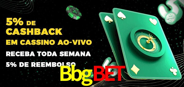 Promoções do cassino ao Vivo Bbgbet
